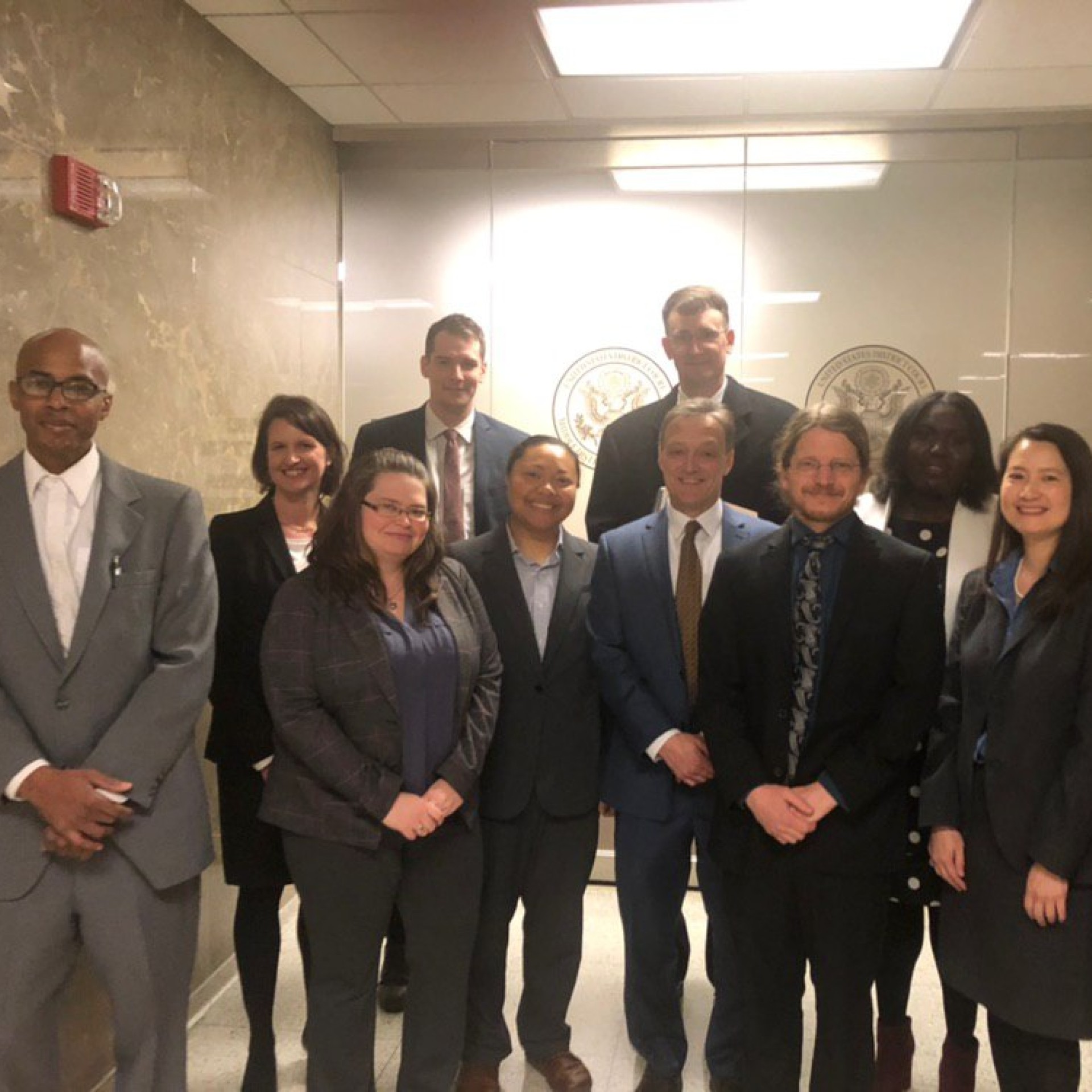 Attorneys from Amistad post with attorneys from Abolitionist Law Center, ACLU of PA, PA Institutional Law Project and Schnader Harrison Segal & Lewis
